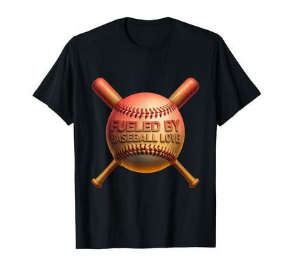 Fueled Baseball Love Baseball Mom T-Shirt - Novelty Apparel for Adults - T-Shirt, Sweatshirt, Hoodie