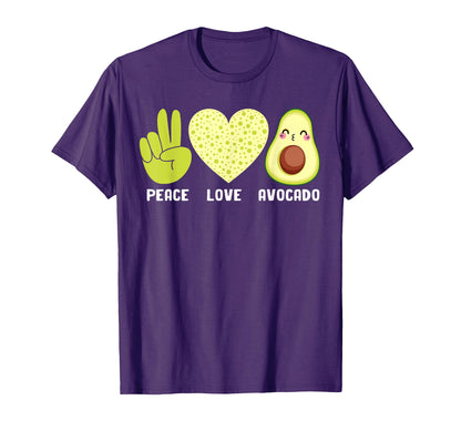 Peace Love Avocado Guacamole Avocados T-Shirt - Trendy Graphic Unisex - T-Shirt, Sweatshirt, Hoodie