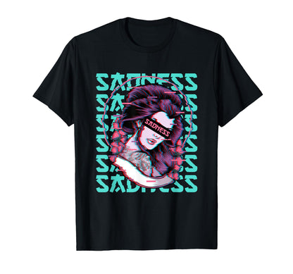 Geisha Sadness Soft Grunge Vaporwave T-Shirt - Graphic Print Unisex - T-Shirt, Sweatshirt, Hoodie