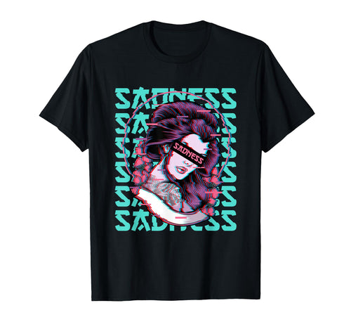 Geisha Sadness Soft Grunge Vaporwave T-Shirt - Graphic Print Unisex - T-Shirt, Sweatshirt, Hoodie
