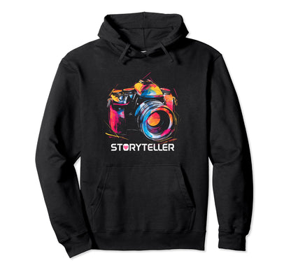 Photographer Storyteller Camera Hoodie - Fun Novelty Design Unisex - T-Shirt, Sweatshirt, Hoodie