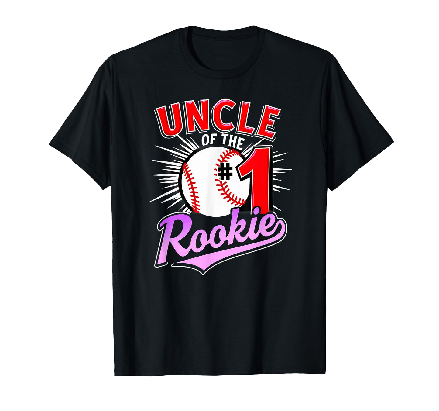 Uncle Rookie 1St Birthday Baseball T-Shirt - Unique Graphic Unisex - T-Shirt, Sweatshirt, Hoodie