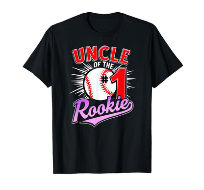 Uncle Rookie 1St Birthday Baseball T-Shirt - Unique Graphic Unisex - T-Shirt, Sweatshirt, Hoodie