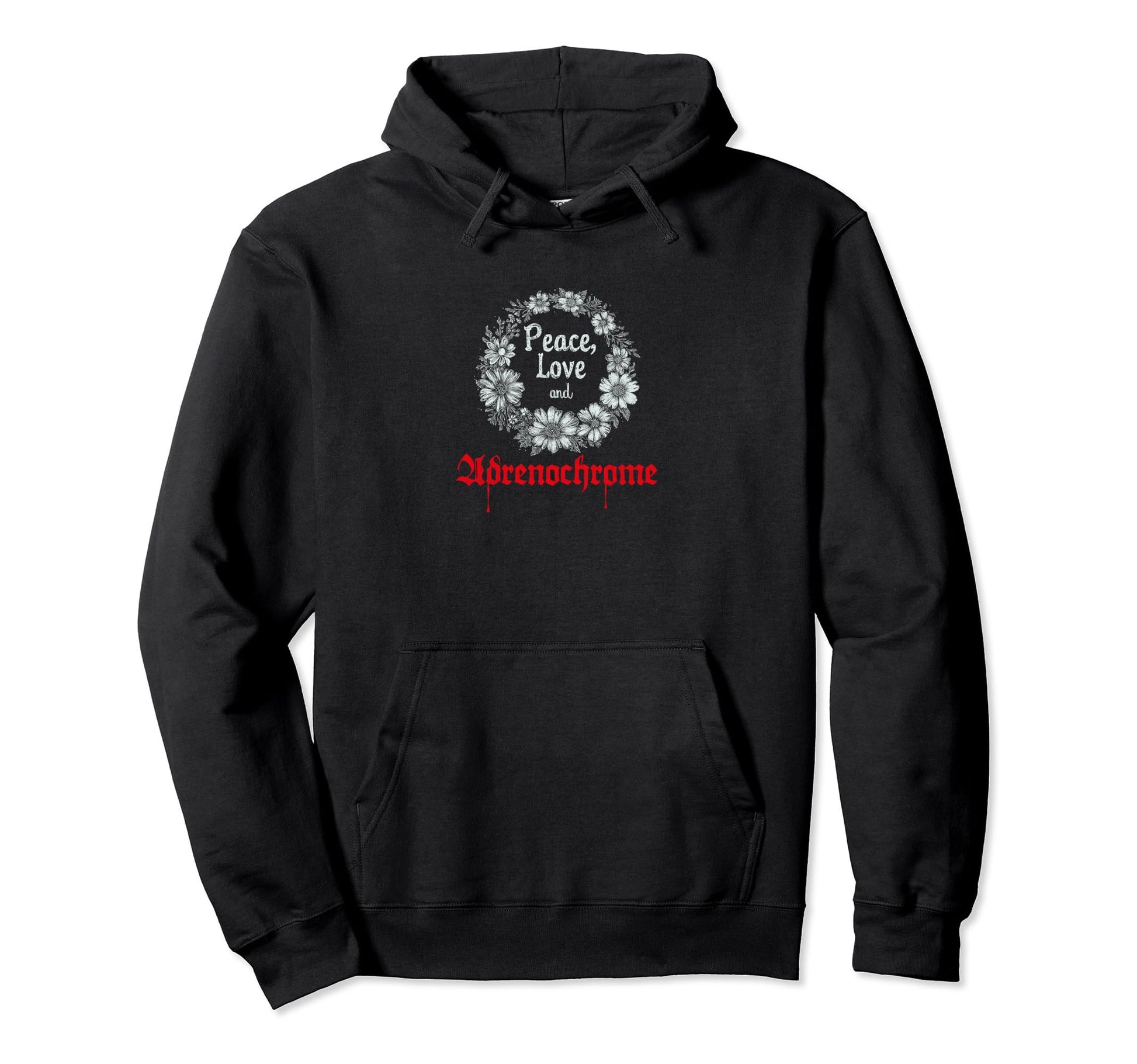 Occult Grunge Conspiracy Club Peace Love Hoodie - Minimalist Print Unisex - T-Shirt, Sweatshirt, Hoodie