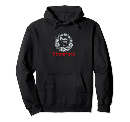 Occult Grunge Conspiracy Club Peace Love Hoodie - Minimalist Print Unisex - T-Shirt, Sweatshirt, Hoodie