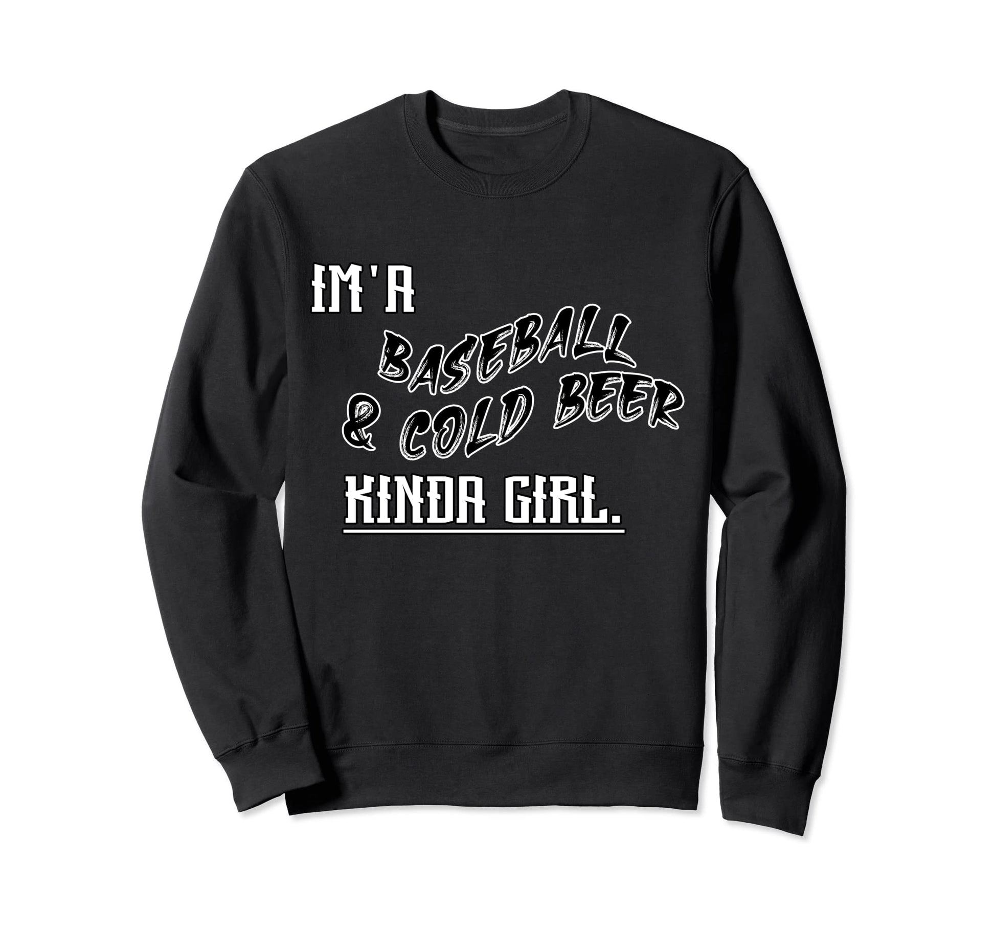 Im Baseball And Cold Beer Kinda Sweatshirt - Minimalist Print for Adults - T-Shirt, Sweatshirt, Hoodie