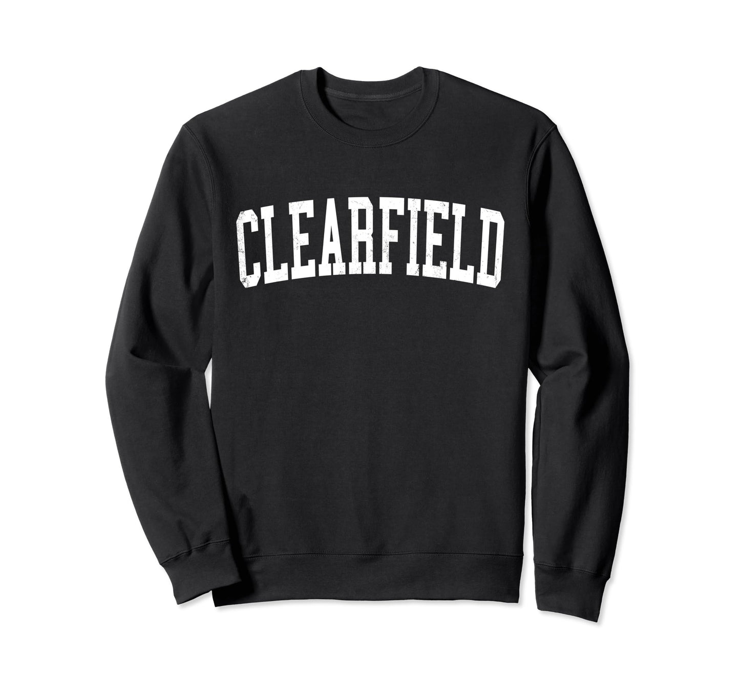 Clearfield Ut Distressed White Sweatshirt - Aesthetic Graphic Men Women - T-Shirt, Sweatshirt, Hoodie