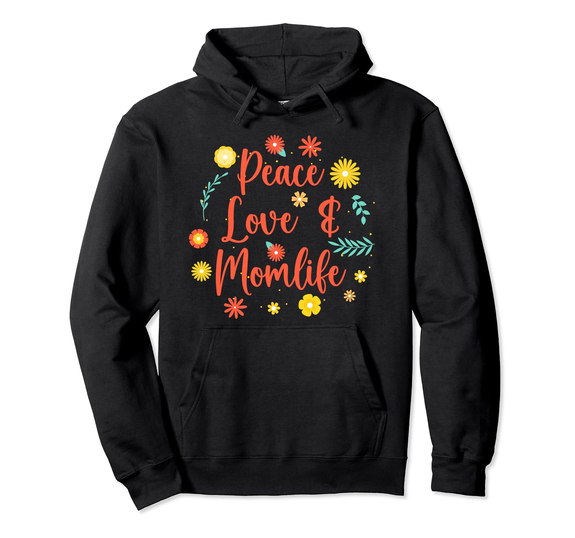 Mothers Day Wife Mom Grandma Peace Love Hoodie - Graphic Print Men Women - T-Shirt, Sweatshirt, Hoodie