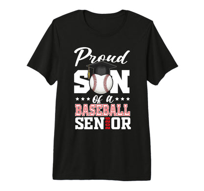 Proud Son Baseball Senior 2026 T-Shirt - Graphic Print Men Women - T-Shirt, Sweatshirt, Hoodie