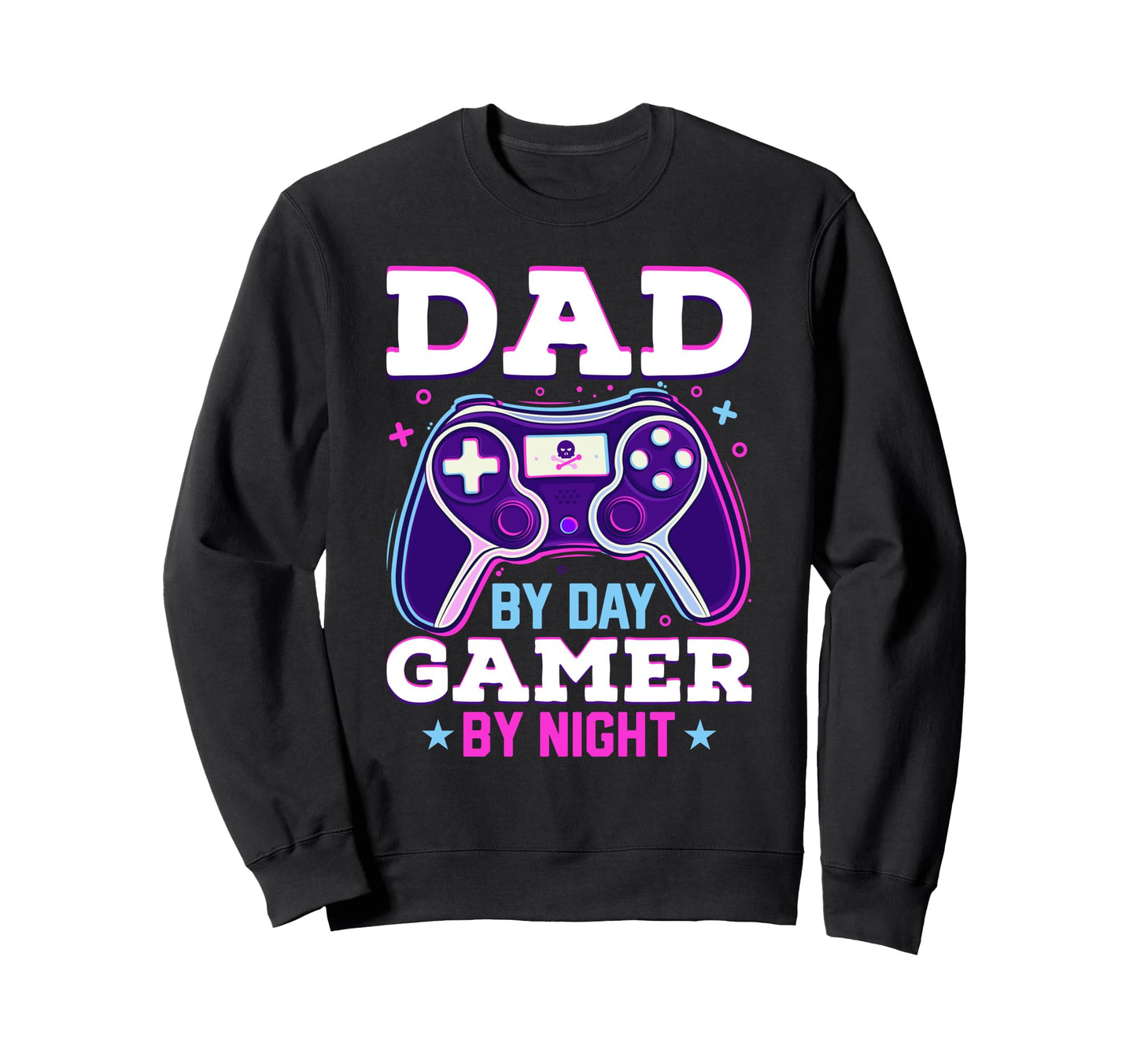 Gamer Dad Day Gamer Night Gamepad Sweatshirt - Minimalist Print Unisex - T-Shirt, Sweatshirt, Hoodie
