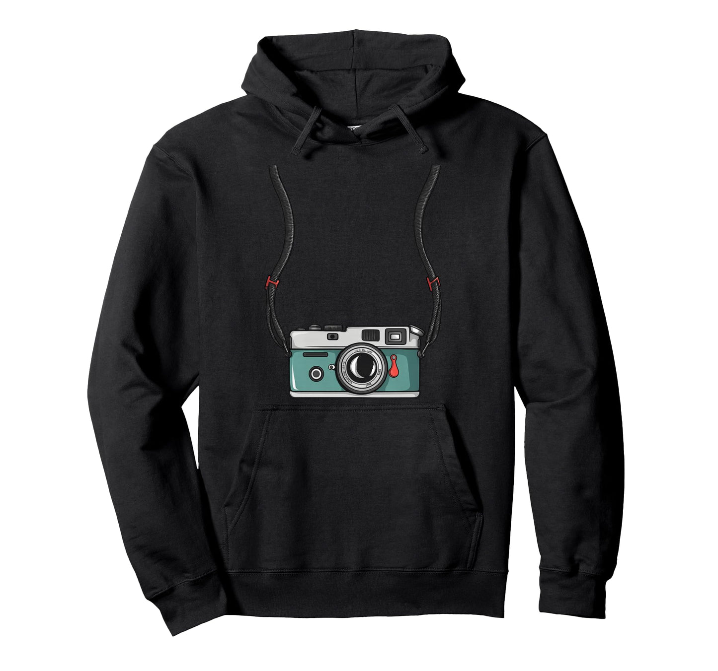 Photographer Camera Neck Strap Hoodie - Streetwear Style Unisex - T-Shirt, Sweatshirt, Hoodie
