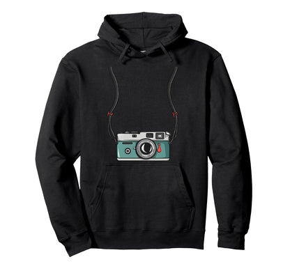 Photographer Camera Neck Strap Hoodie - Streetwear Style Unisex - T-Shirt, Sweatshirt, Hoodie
