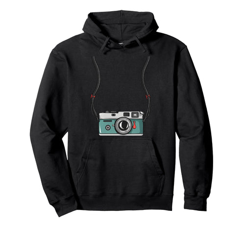 Photographer Camera Neck Strap Hoodie - Streetwear Style Unisex - T-Shirt, Sweatshirt, Hoodie