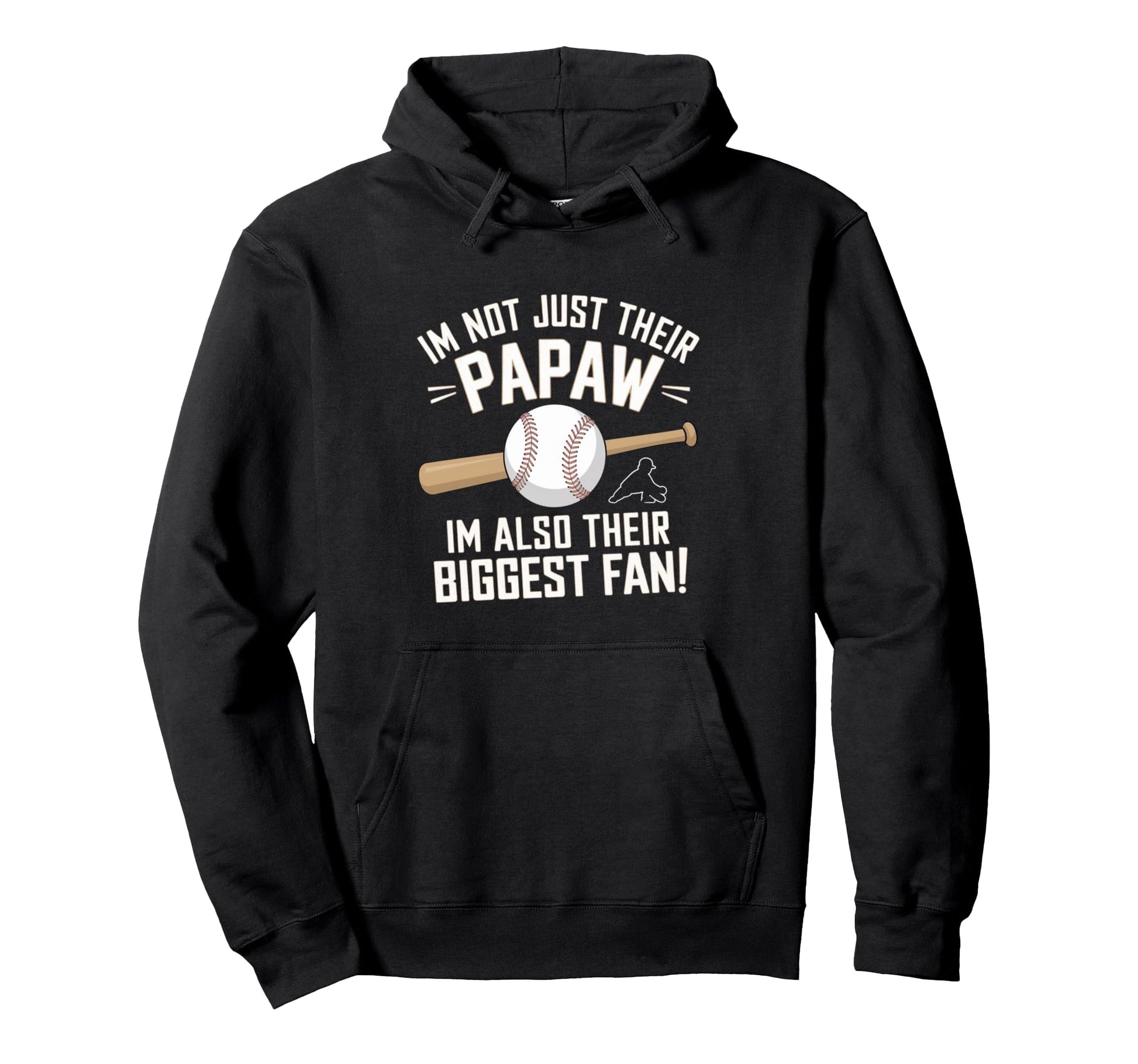 Their Biggest Fan Softball Baseball Papaw Hoodie - Custom Art Print Unisex - T-Shirt, Sweatshirt, Hoodie