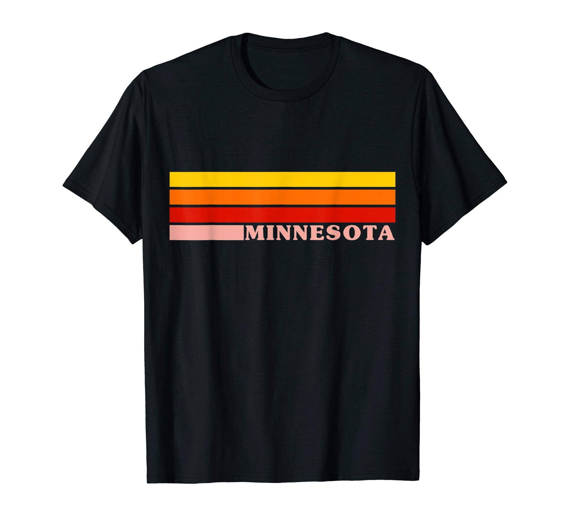 State Minnesota Colorful 70S Stripes T-Shirt - Aesthetic Graphic Unisex - T-Shirt, Sweatshirt, Hoodie