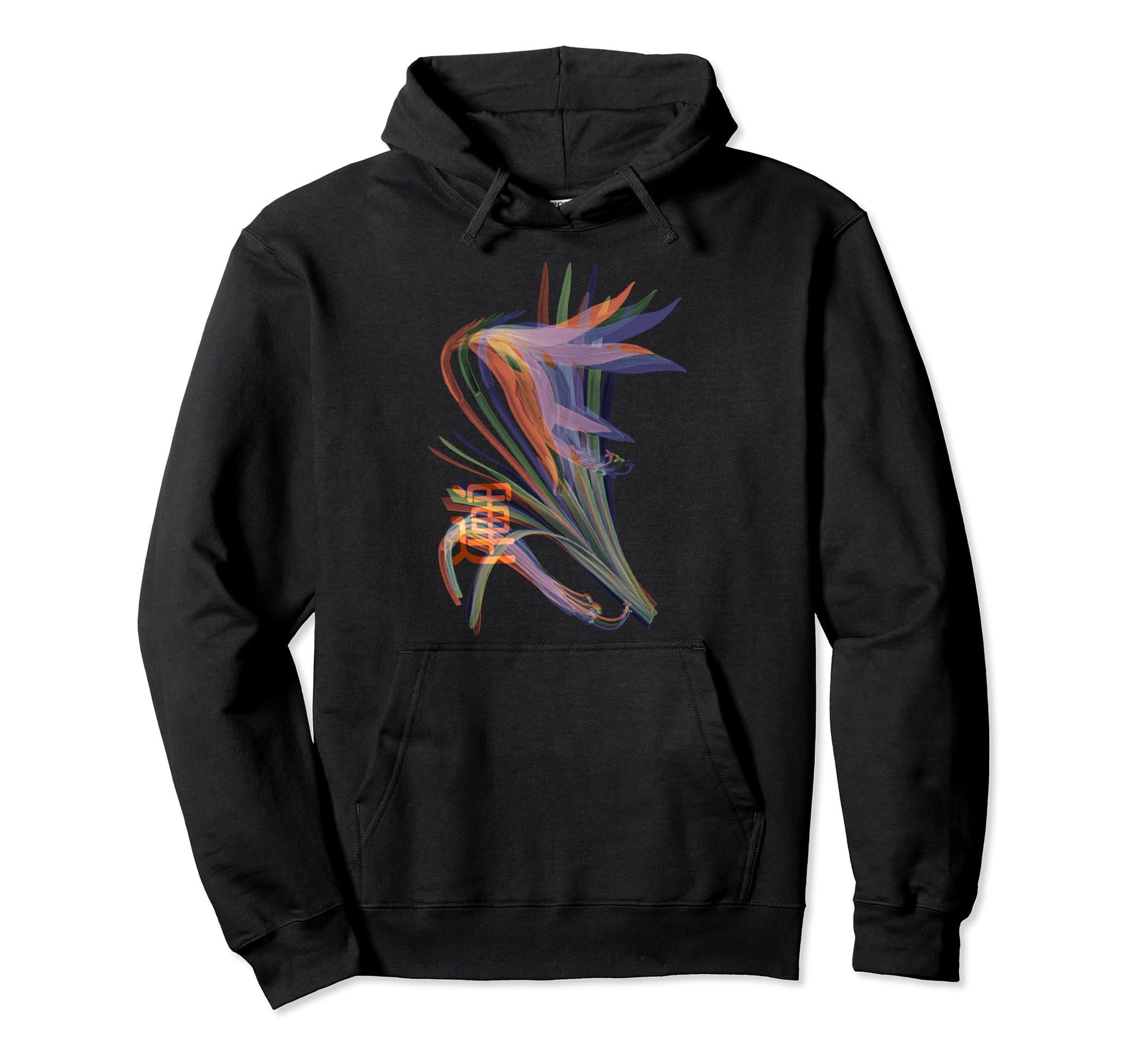 Flower Luck Japanese Plant Glitch Hoodie - Fun Novelty Design Men Women - T-Shirt, Sweatshirt, Hoodie