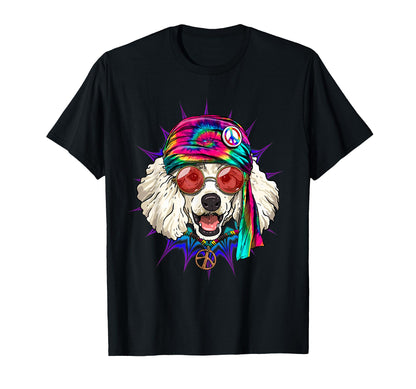 Tie Dye Hippie Poodle Hippiness T-Shirt - Casual Everyday Wear for Adults - T-Shirt, Sweatshirt, Hoodie