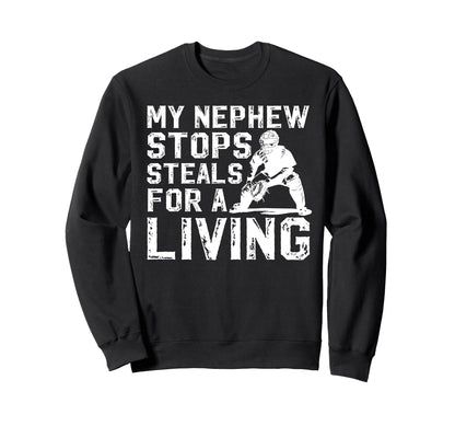 My Nephew Baseball Catcher Uncle Sweatshirt - Trendy Graphic Unisex - T-Shirt, Sweatshirt, Hoodie