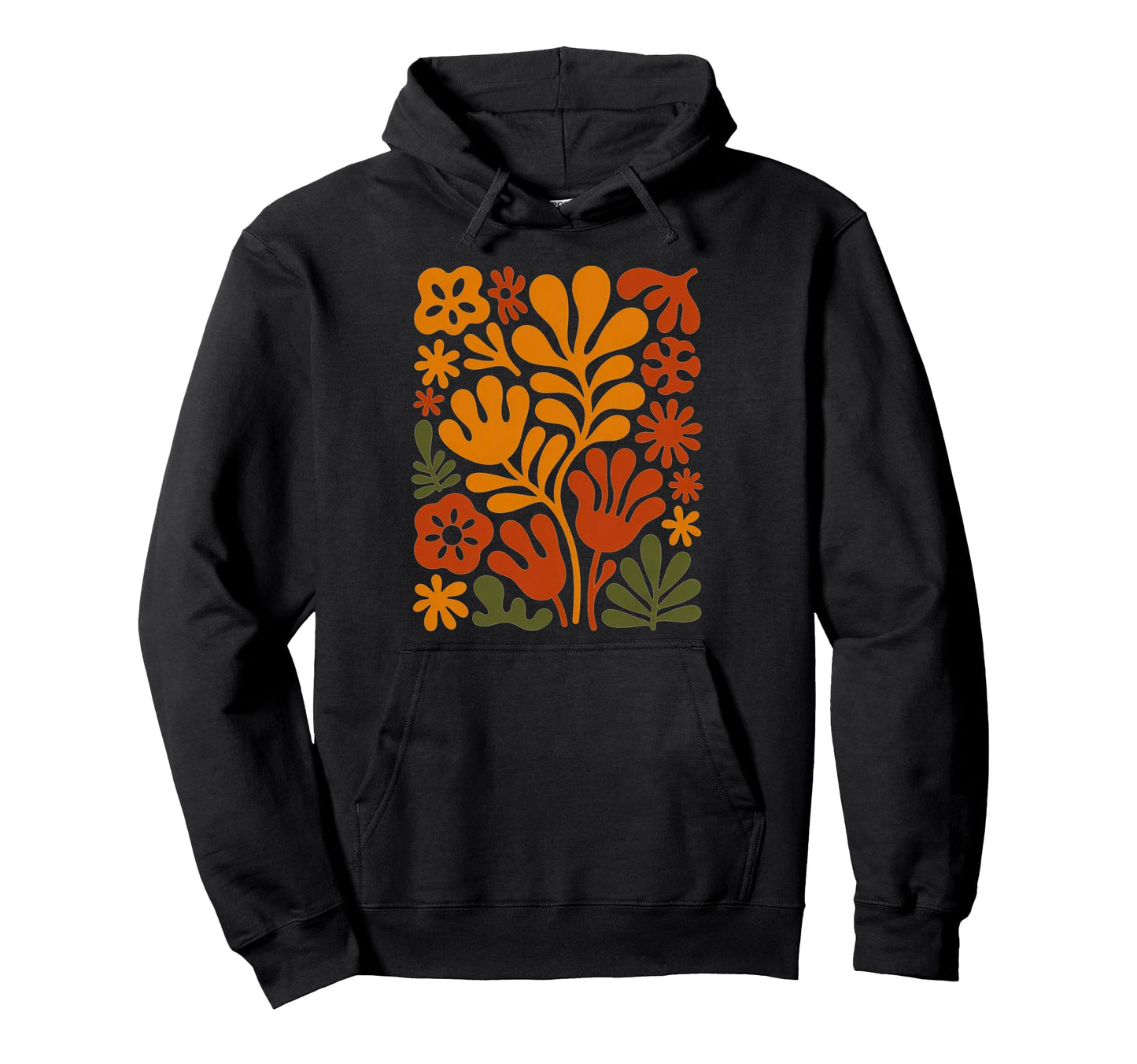 Boho Abstract Floral Terracotta Flower Hoodie - Custom Art Print Men Women - T-Shirt, Sweatshirt, Hoodie