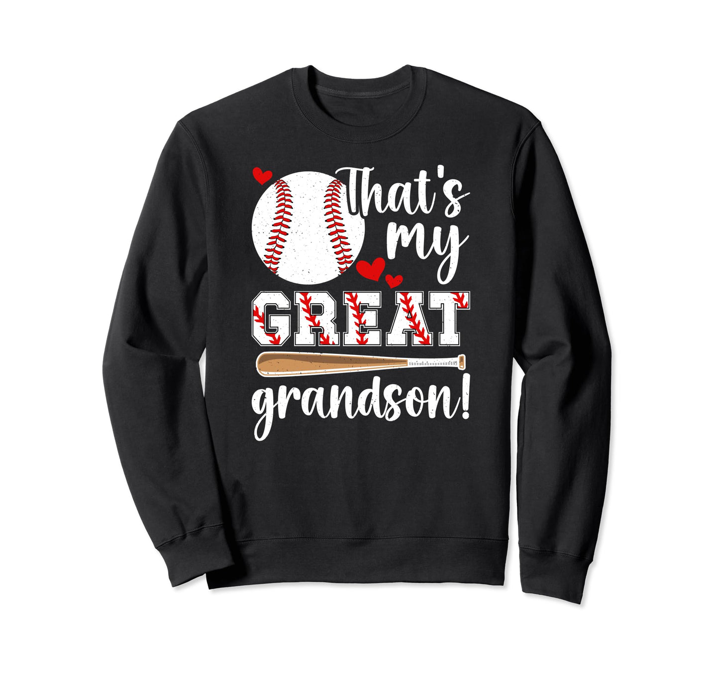 Proud Baseball Great Grandma Sweatshirt - Fun Novelty Design for Adults - T-Shirt, Sweatshirt, Hoodie