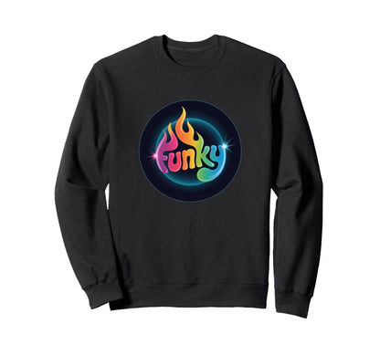 Funky Rainbow Flame Circular Sweatshirt - Graphic Print Men Women - T-Shirt, Sweatshirt, Hoodie