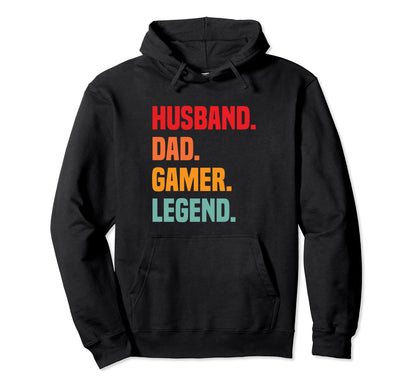 Funny Fathers Day Husband Dad Gamer Hoodie - Minimalist Print for Adults - T-Shirt, Sweatshirt, Hoodie