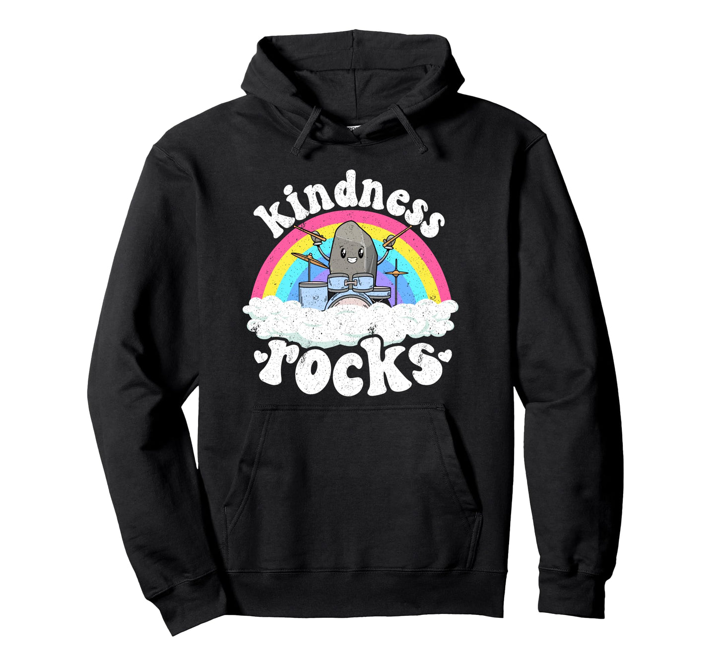 Anti Bullying Rainbow Hippie Music Hoodie - Graphic Print for Adults - T-Shirt, Sweatshirt, Hoodie