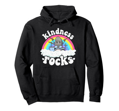 Anti Bullying Rainbow Hippie Music Hoodie - Graphic Print for Adults - T-Shirt, Sweatshirt, Hoodie