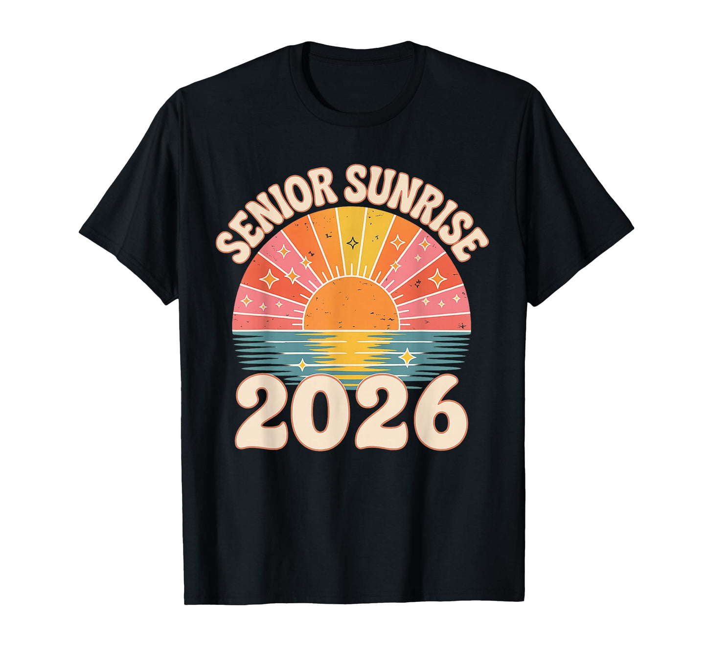 Senior Sunrise 2026 Boho Colorful High T-Shirt - Graphic Print Men Women - T-Shirt, Sweatshirt, Hoodie