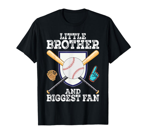 Baseball Little Brother And Biggest Fan T-Shirt - Graphic Print Unisex - T-Shirt, Sweatshirt, Hoodie