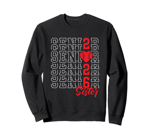 Baseball Senior Sister Graduation Sweatshirt - Trendy Graphic for Adults - T-Shirt, Sweatshirt, Hoodie