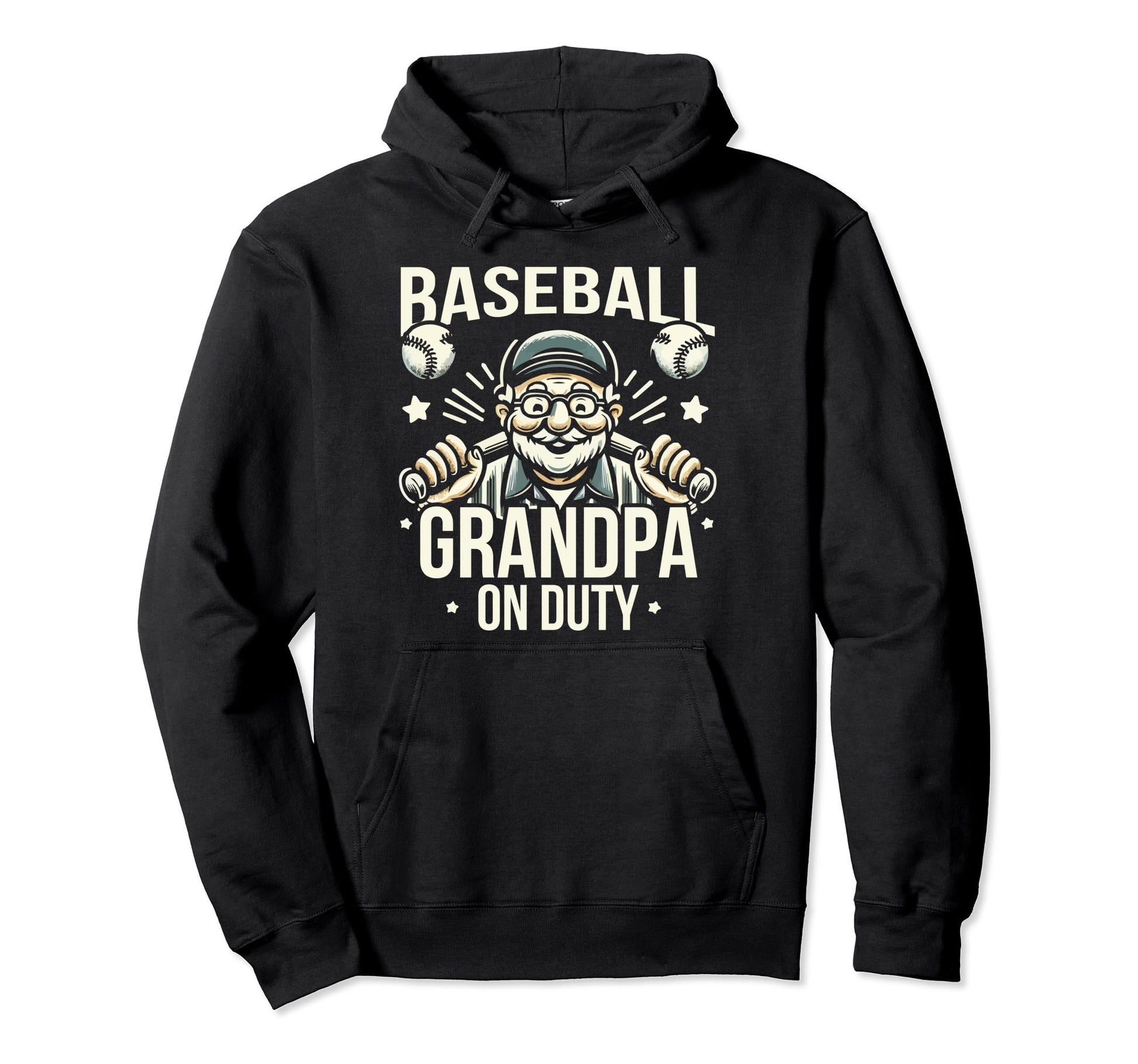 Baseball Grandpa Grandfather Gramps Hoodie - Graphic Print for Adults - T-Shirt, Sweatshirt, Hoodie