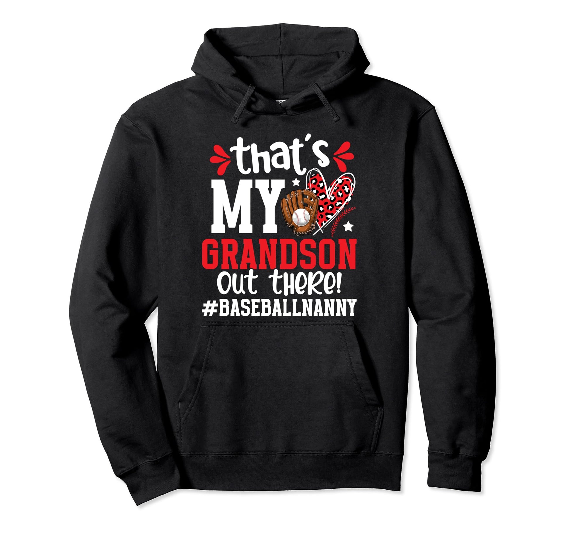 Thats My Grandson Baseball Nanny Hoodie - Aesthetic Graphic Unisex - T-Shirt, Sweatshirt, Hoodie