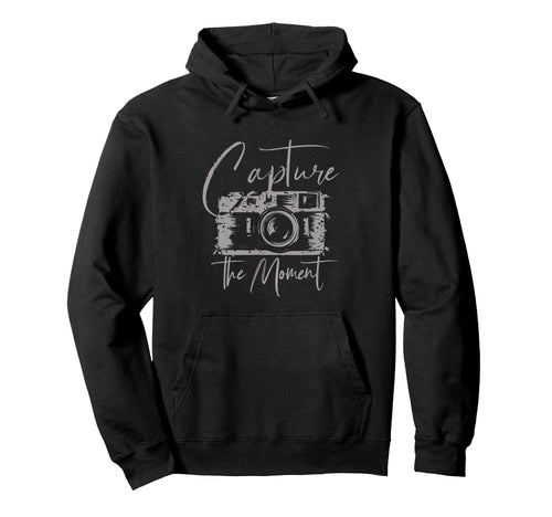Capture Moment Photography Camera Hoodie - Novelty Apparel for Adults - T-Shirt, Sweatshirt, Hoodie