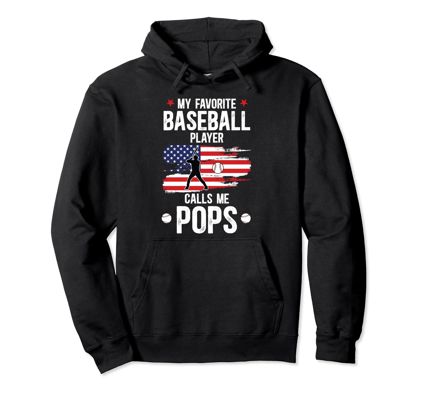 My Favorite Baseball Player Pops Hoodie - Aesthetic Graphic Unisex - T-Shirt, Sweatshirt, Hoodie