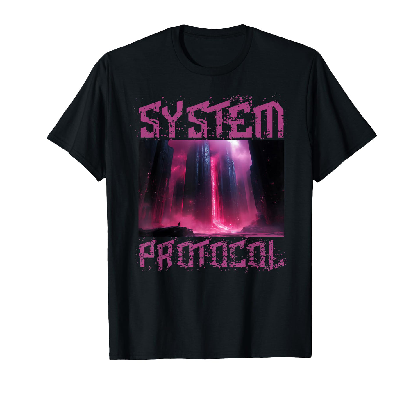 Dystopian Cityscape Vaporwave T-Shirt - Novelty Apparel Men Women - T-Shirt, Sweatshirt, Hoodie