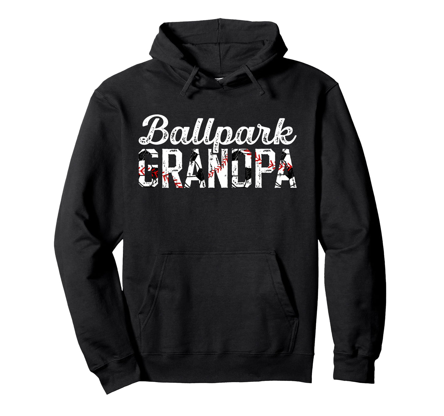 Ballpark Grandpa Baseball Soccer Hoodie - Fun Novelty Design for Adults - T-Shirt, Sweatshirt, Hoodie