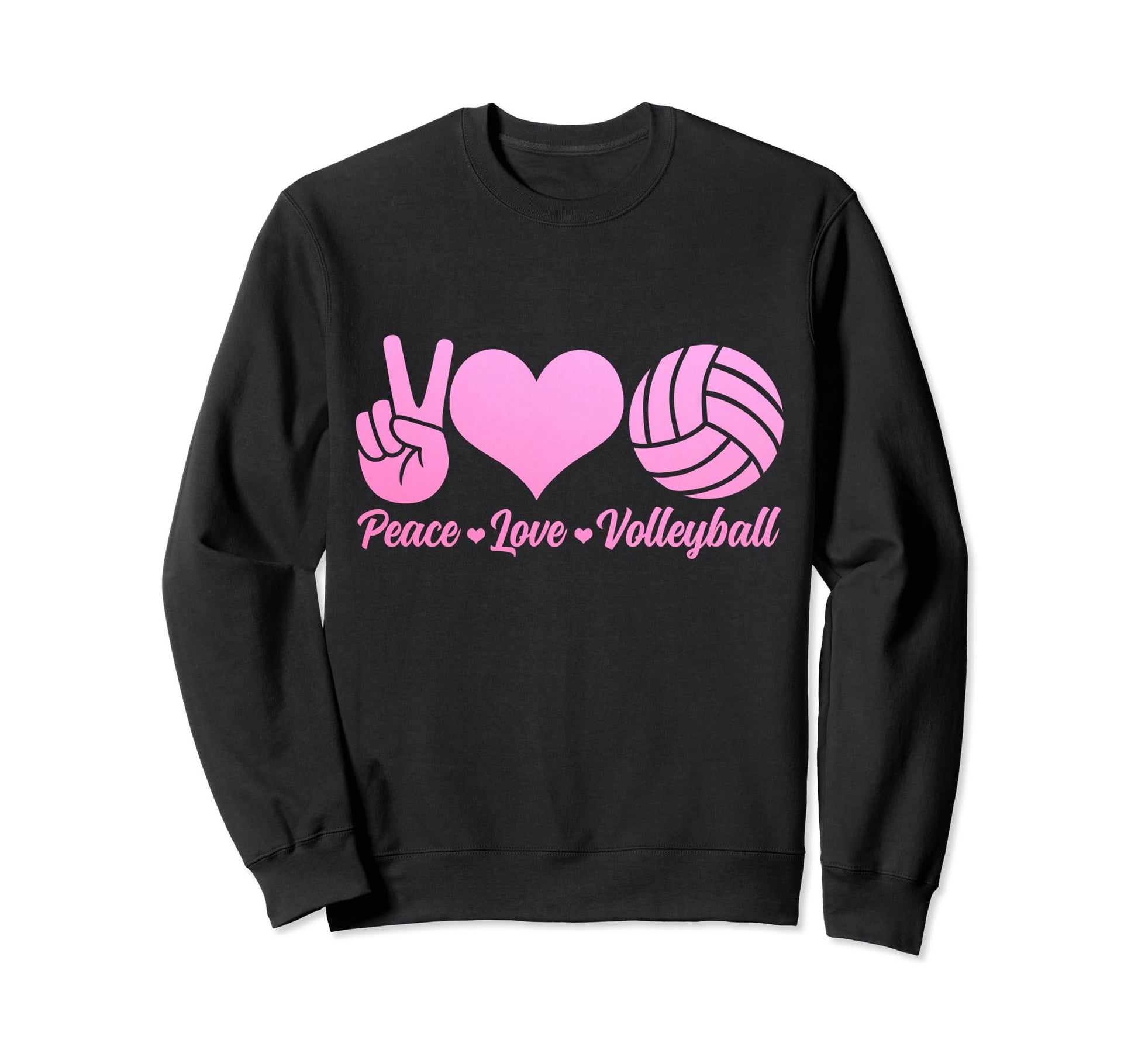 Volleyball Player Peace Love Beach Sweatshirt - Fun Novelty Design Unisex - T-Shirt, Sweatshirt, Hoodie