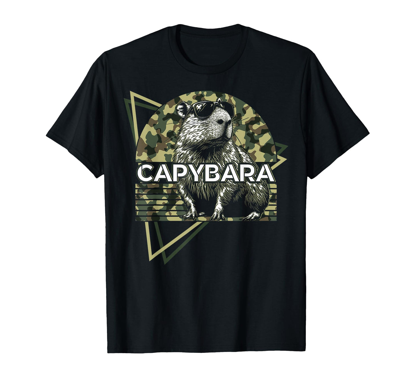 Capybara Capibara Sunglasses Camouflage T-Shirt - Graphic Print for Adults - T-Shirt, Sweatshirt, Hoodie