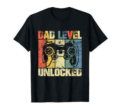 Dad Level Unlocked Gaming Controller T-Shirt - Streetwear Style Unisex - T-Shirt, Sweatshirt, Hoodie