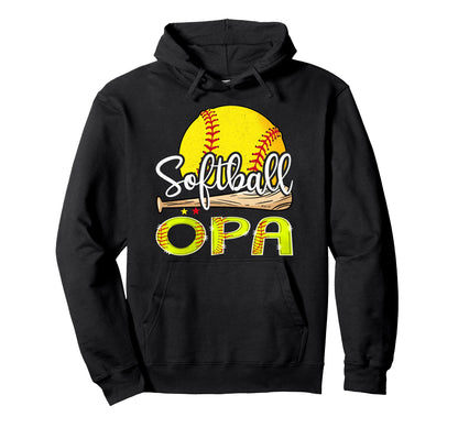 Softball Opa Softball Player Game Day Hoodie - Novelty Apparel Unisex - T-Shirt, Sweatshirt, Hoodie