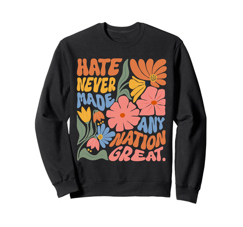 Boho Peace Statement Flower Power Sweatshirt - Fun Novelty Design Men Women - T-Shirt, Sweatshirt, Hoodie