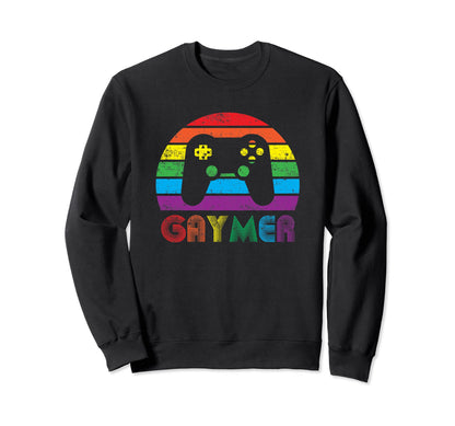 Gaymer Lgbt Gay Gamer Rainbow Flag Pride Sweatshirt - Graphic Print Unisex - T-Shirt, Sweatshirt, Hoodie