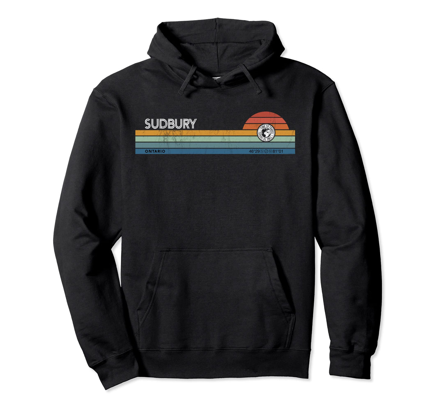 Sudbury Ontario Canada Sunset Rainbow Hoodie - Minimalist Print Men Women - T-Shirt, Sweatshirt, Hoodie