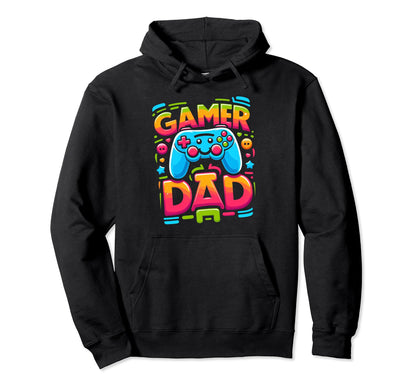 Gamer Dad Game Controller Gaming Video Hoodie - Graphic Print Men Women - T-Shirt, Sweatshirt, Hoodie