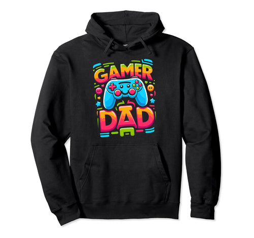 Gamer Dad Game Controller Gaming Video Hoodie - Graphic Print Men Women - T-Shirt, Sweatshirt, Hoodie