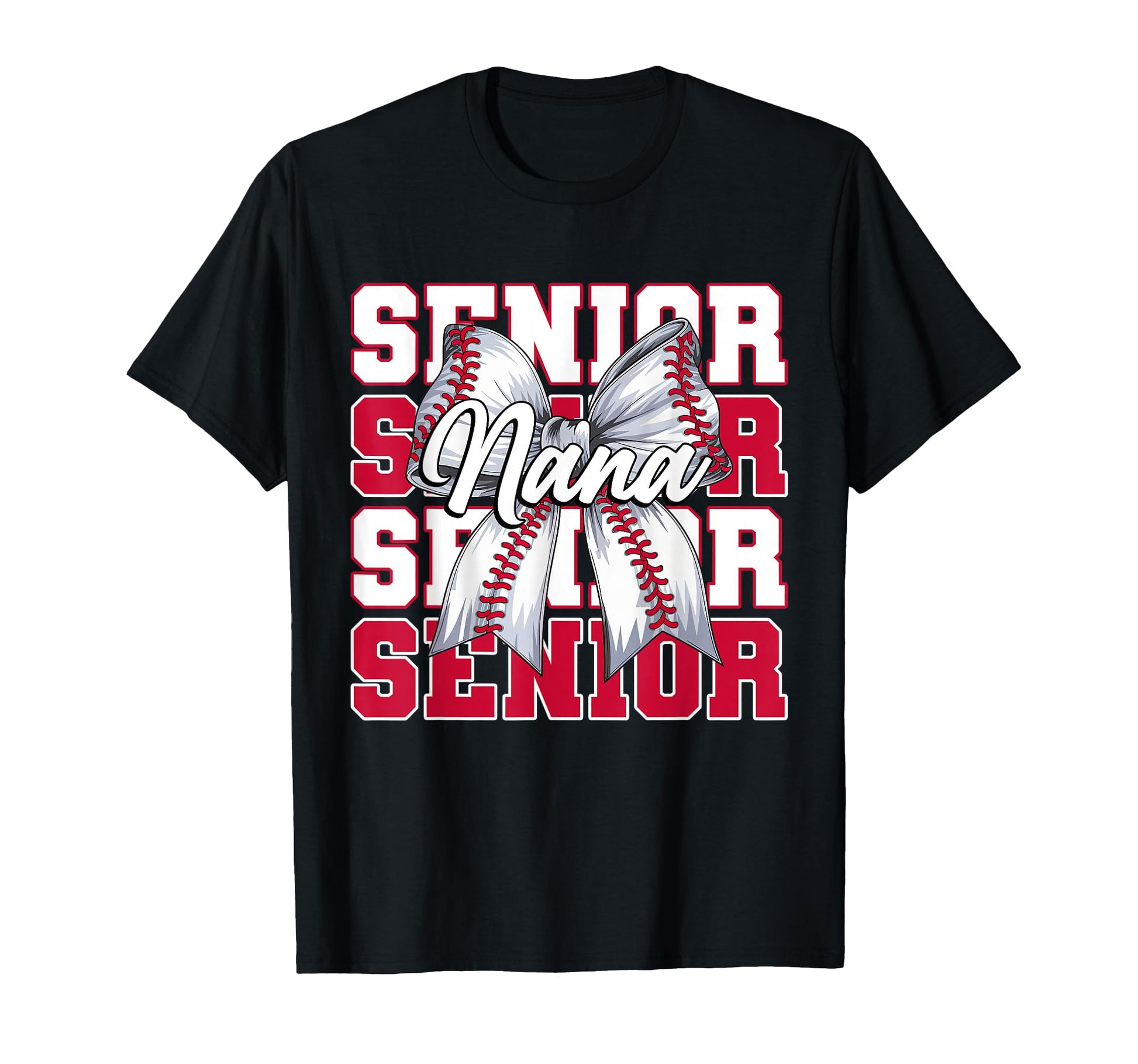 Baseball Nana Senior 2026 Coquette T-Shirt - Aesthetic Graphic for Adults - T-Shirt, Sweatshirt, Hoodie