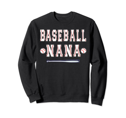 Baseball Player Nana Grandma Sweatshirt - Aesthetic Graphic for Adults - T-Shirt, Sweatshirt, Hoodie