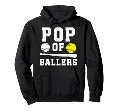 Pop Ballers Proud Baseball Softball Pop Hoodie - Unique Graphic for Adults - T-Shirt, Sweatshirt, Hoodie
