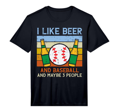 Mens I Like Beer Baseball 3 People Funny T-Shirt - Streetwear Style Unisex - T-Shirt, Sweatshirt, Hoodie